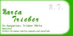 marta trieber business card